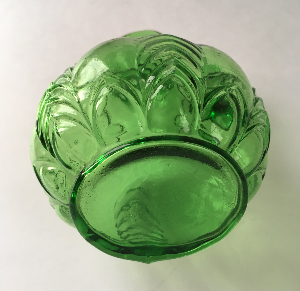 Florida Pattern | EAPG Green Pressed Glass Cruet