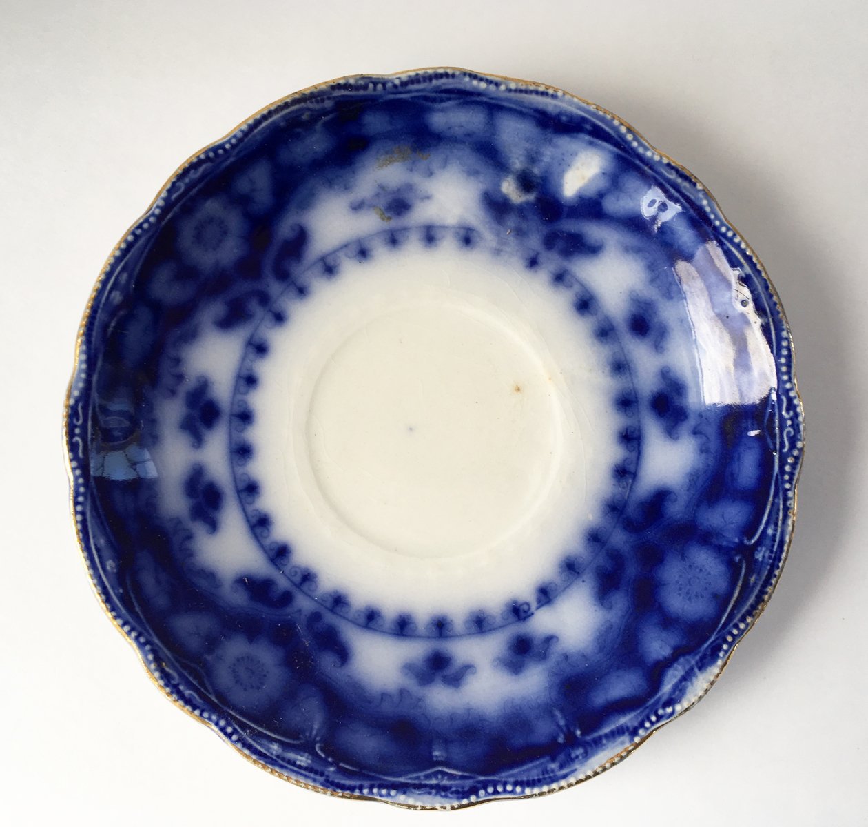 Crumlin Flow Blue Cup and Saucer saucer top image
