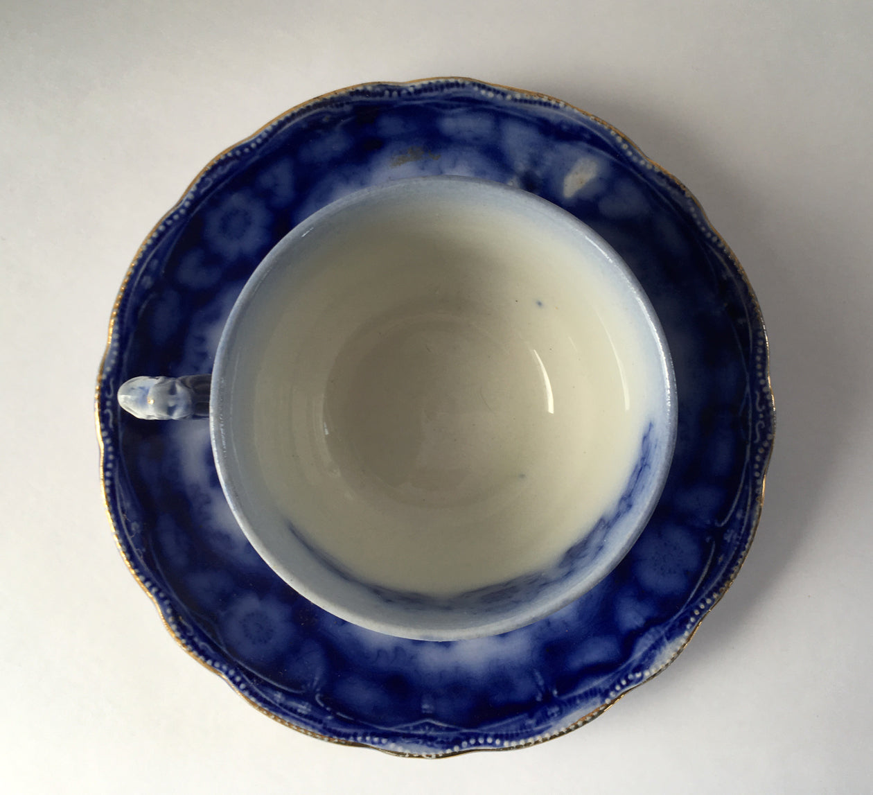 Crumlin Flow Blue Cup and Saucer top view image