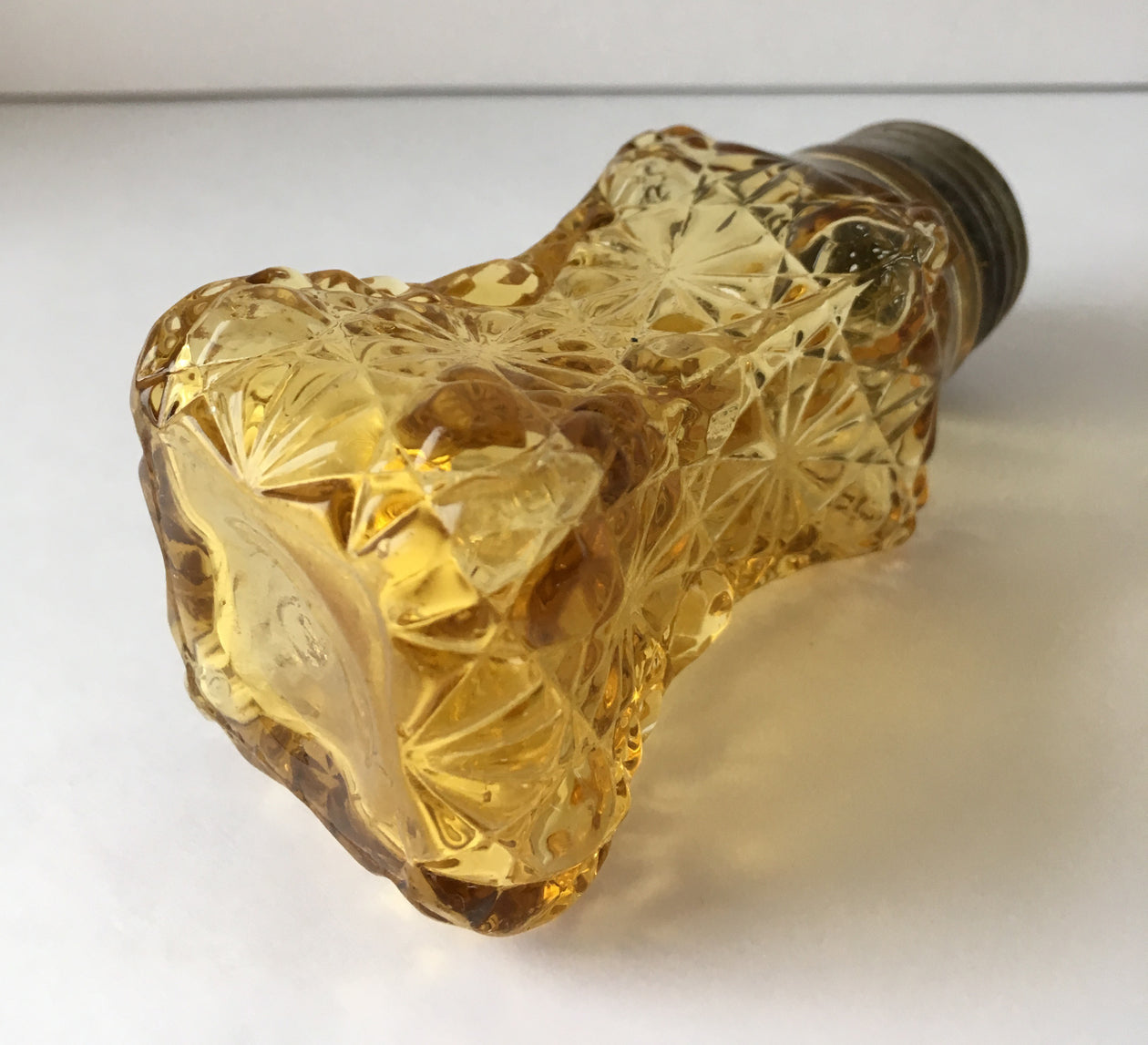 Daisy and Button Plain Pattern | EAPG Amber Glass Salt Shakers