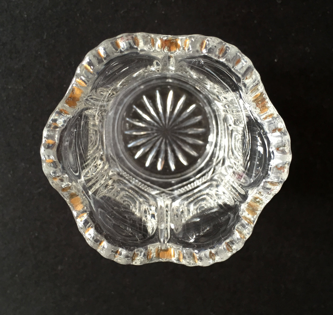 EAPG Galloway pattern toothpick holder top view image