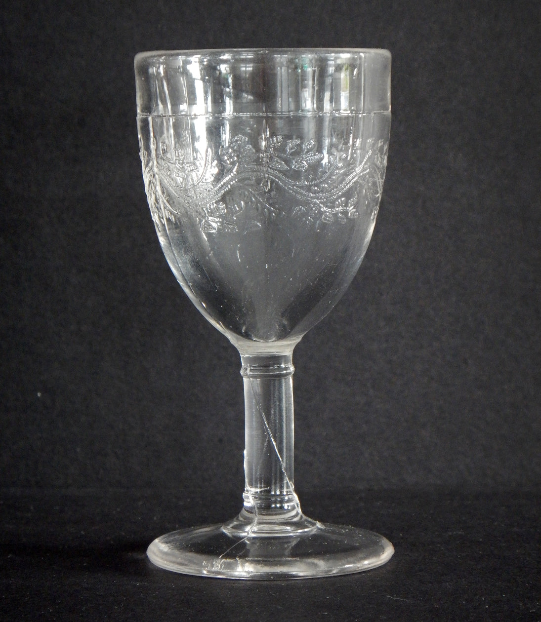 EAPG Barley pattern wine glass full image 2
