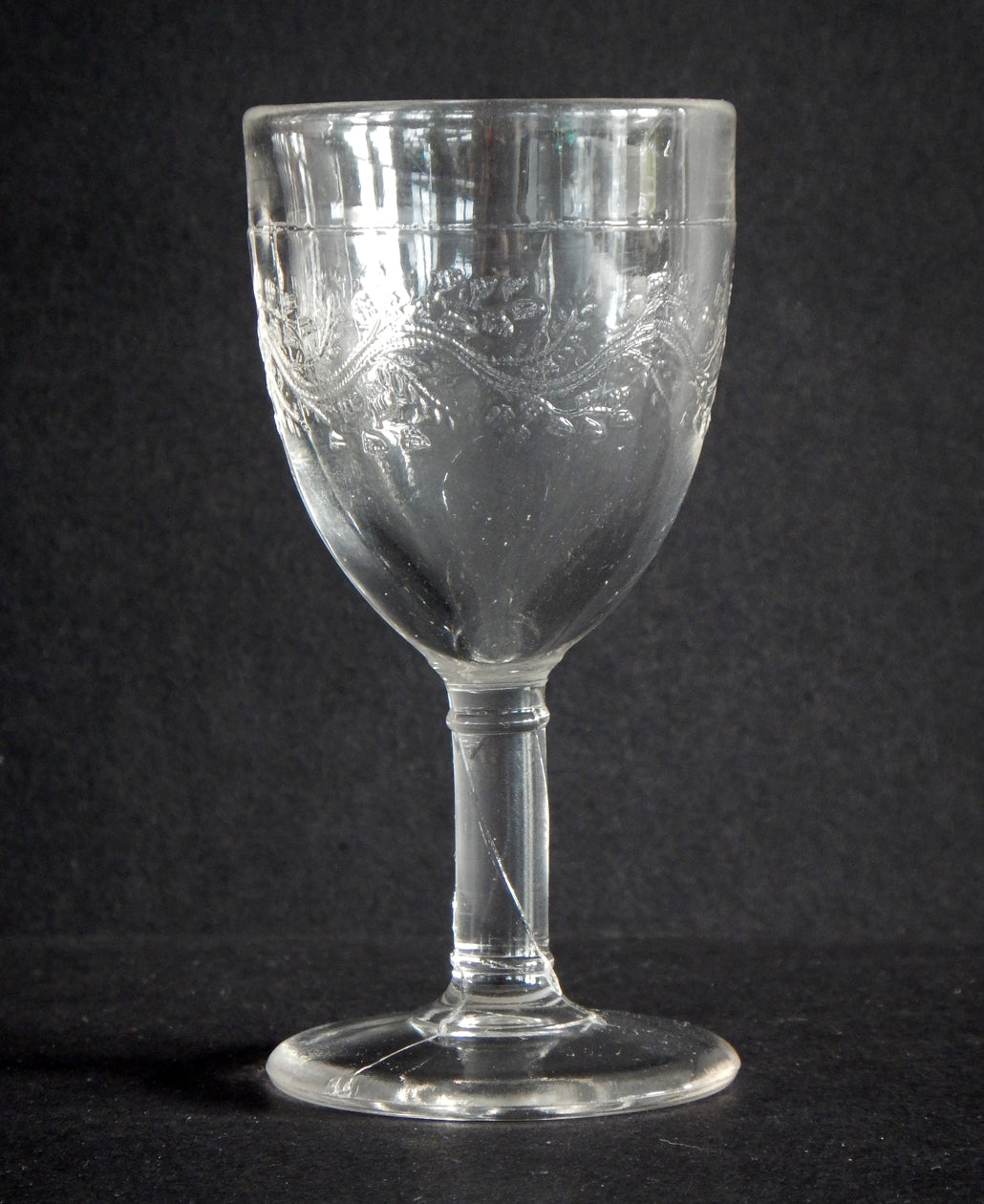 EAPG Barley pattern wine glass full image 1