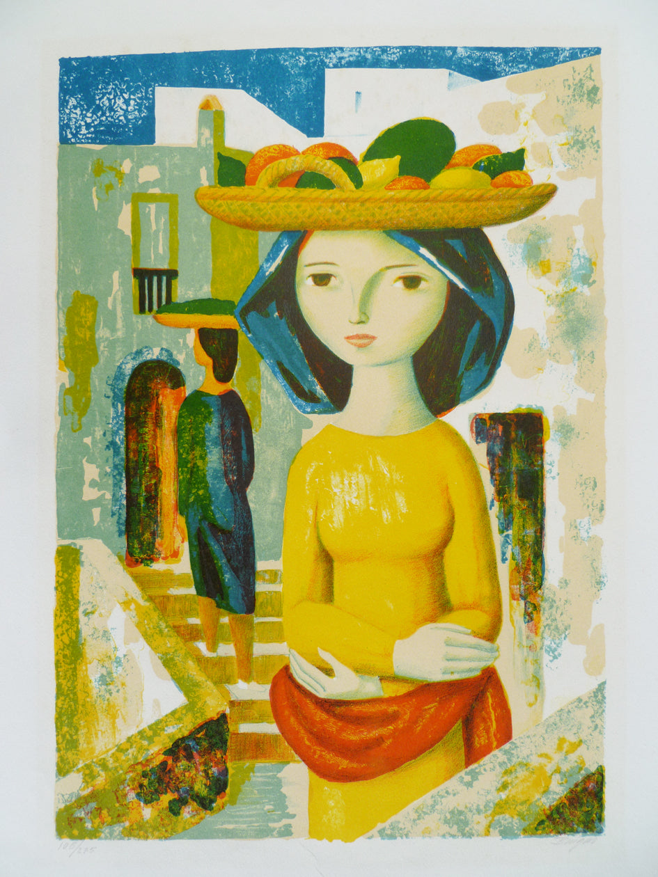 Jose Buigas lithograph matted image