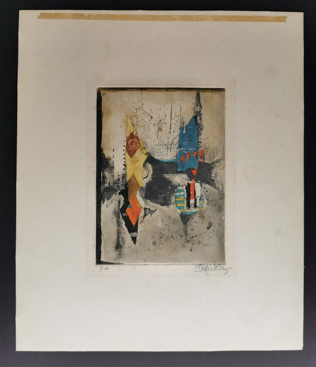 artist Johnny Friedlaender full sheet of etching