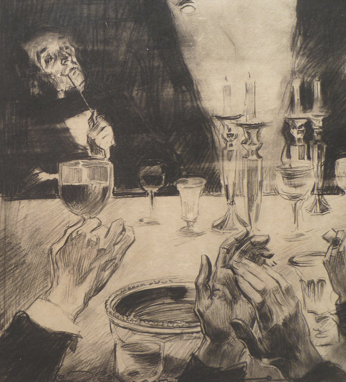 Dana Charles Gibson Black and White Lithograph Close Up image