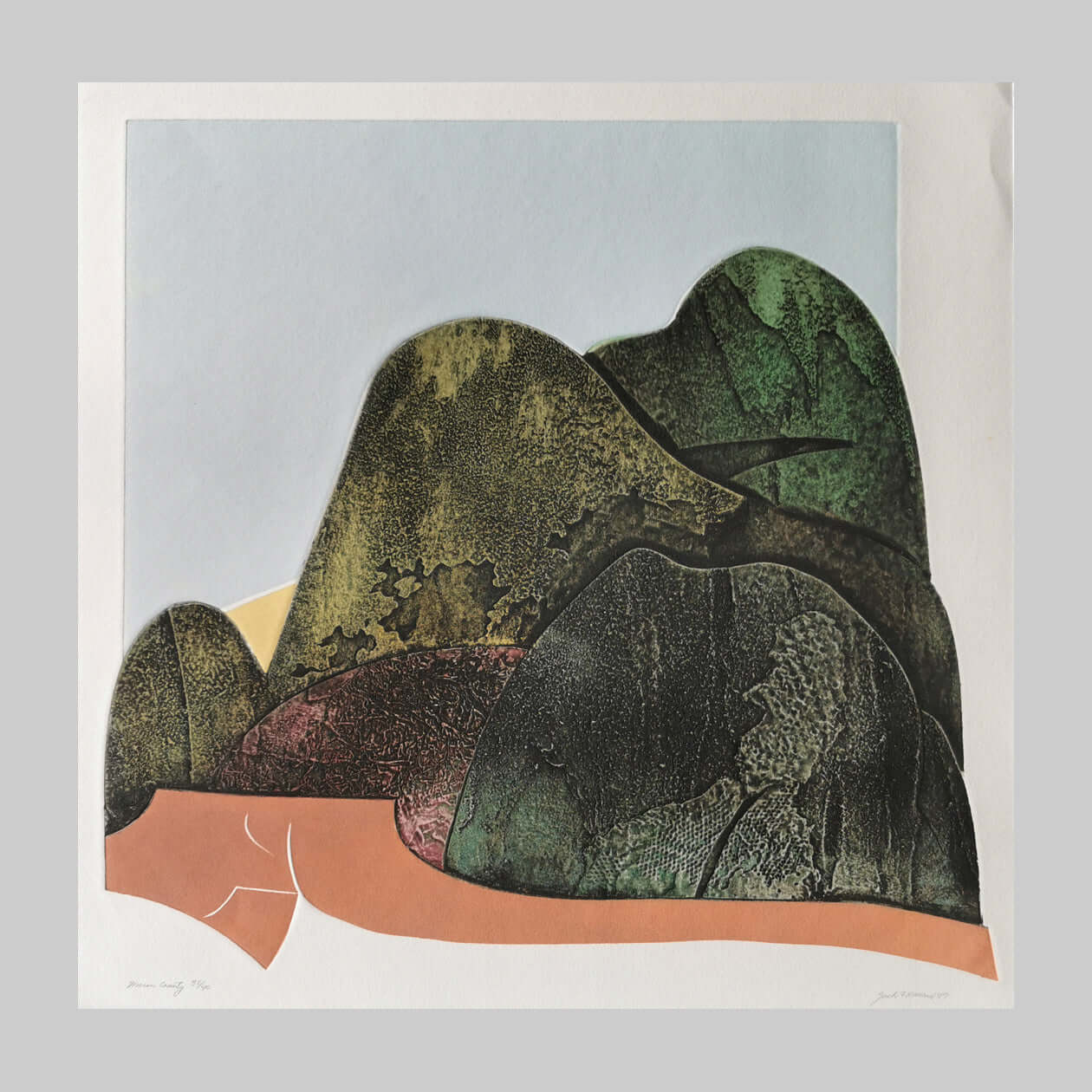 Jack F. Harris | Colour Collagraph - Marin County