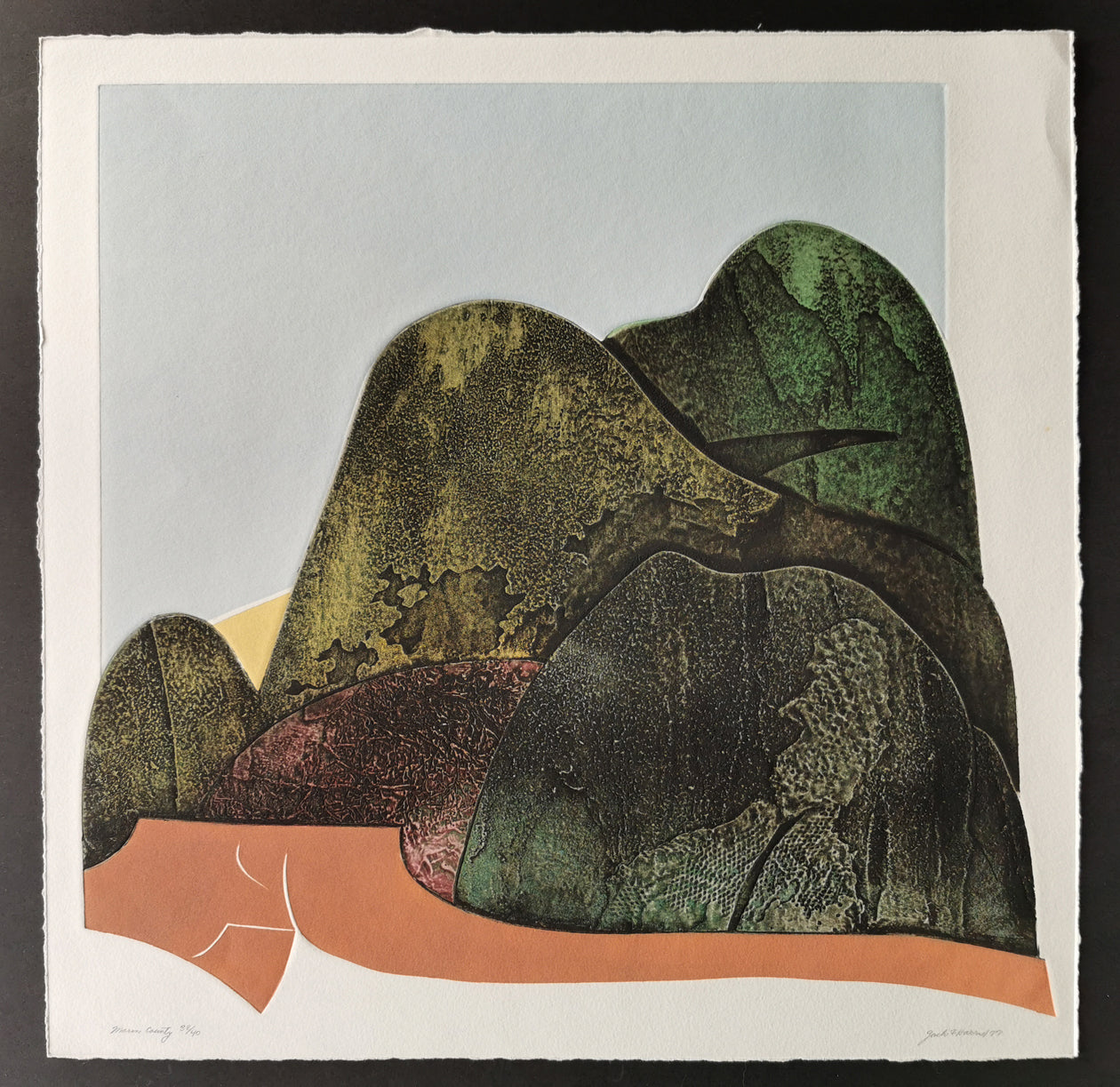 Jack F. Harris | Colour Collagraph - Marin County