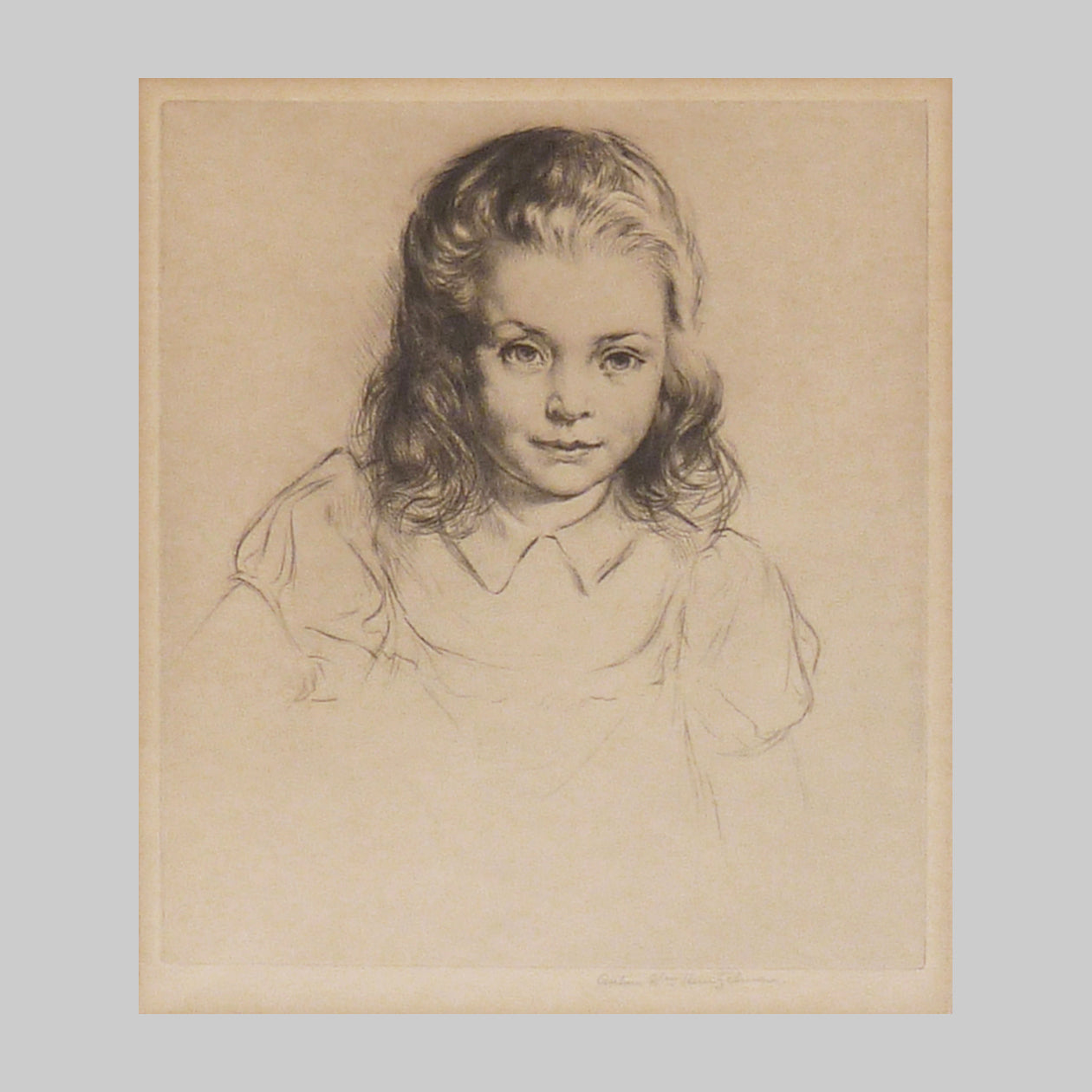 Arthur William HEINTZELMAN Girl Etching Main Image