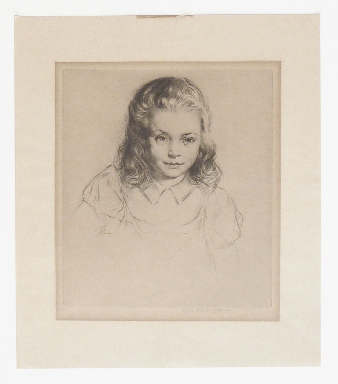 Arthur William HEINTZELMAN Girl Etching Full View Image