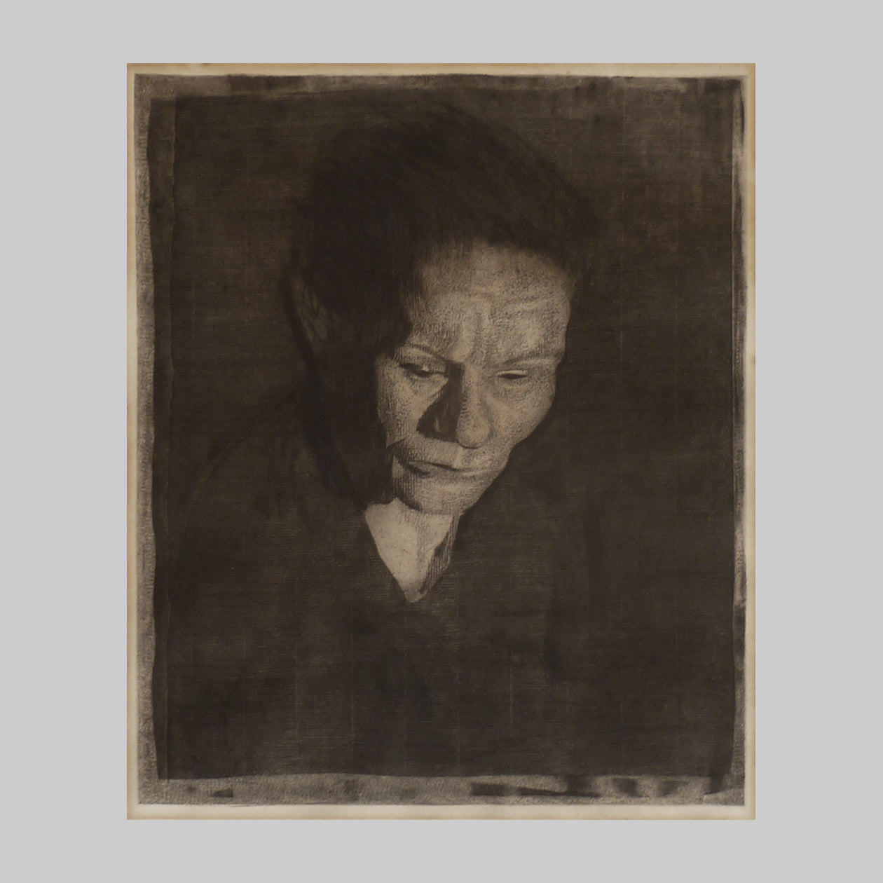Kathe Kollwitz Etching 1905 Gesenkter Frauenkop Main image - SOLD