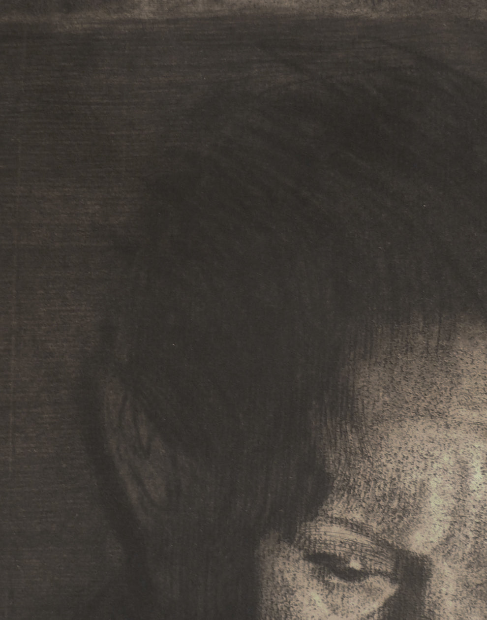 Kathe Kollwitz Etching 1905 Gesenkter Frauenkop Close Up image 2 - SOLD