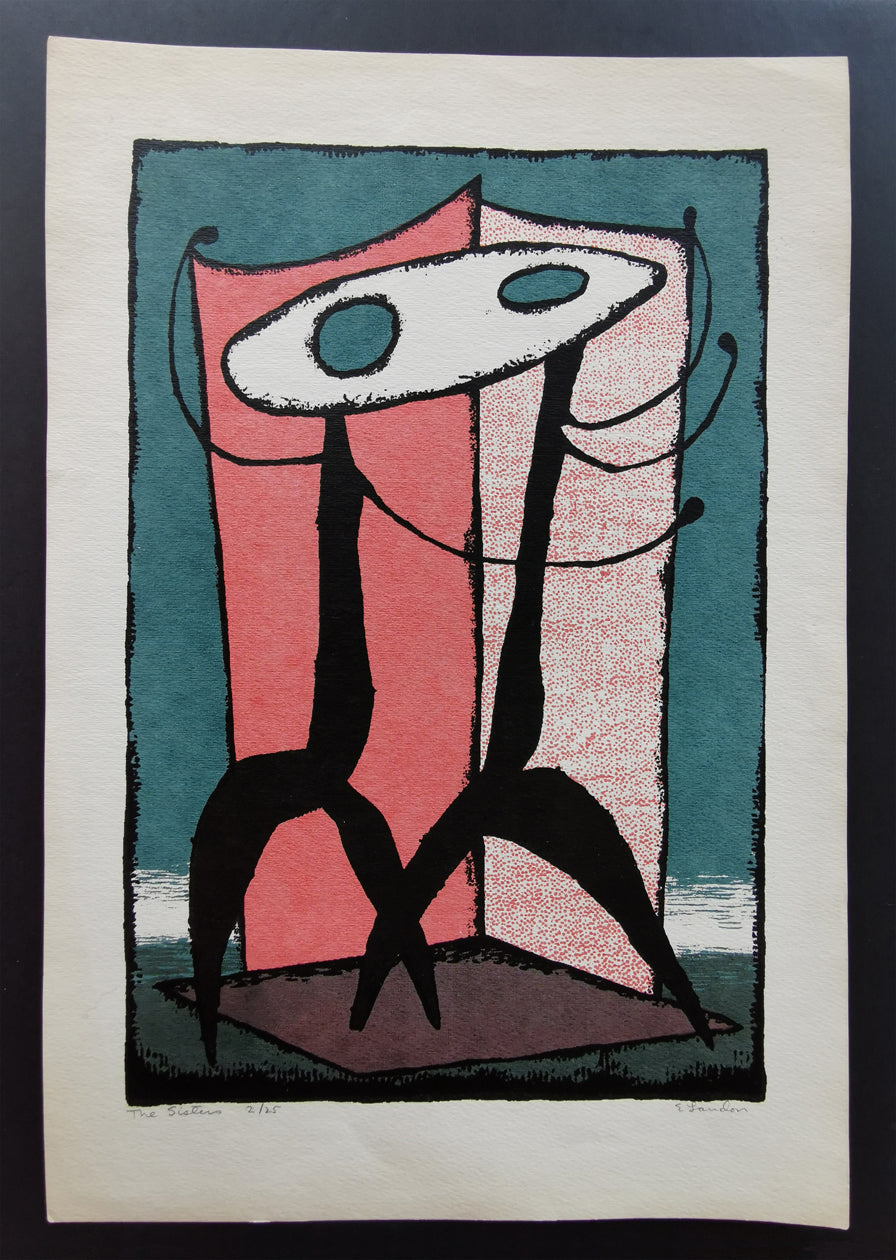 Edward August Landon | Colour Serigraph - The Sisters