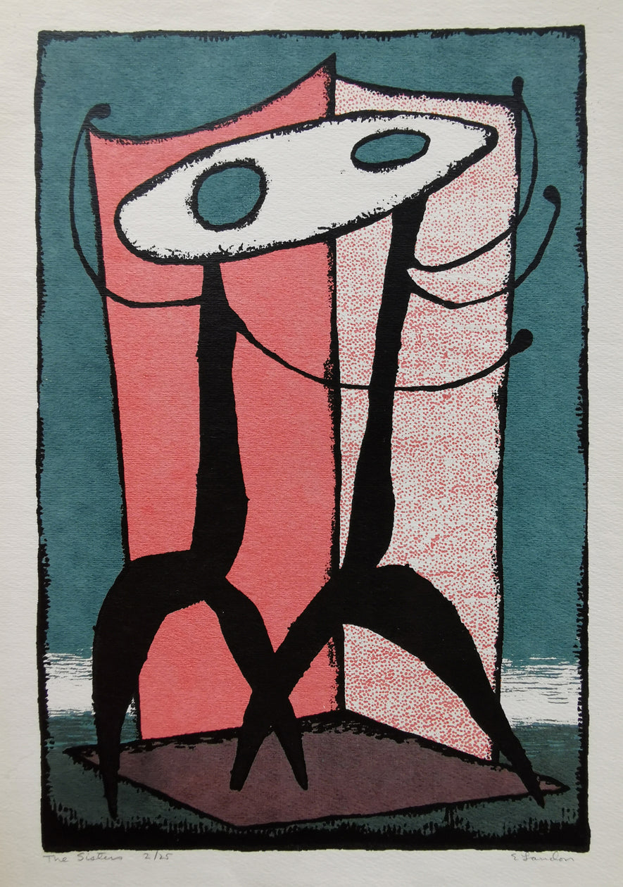 Edward August Landon | Colour Serigraph - The Sisters