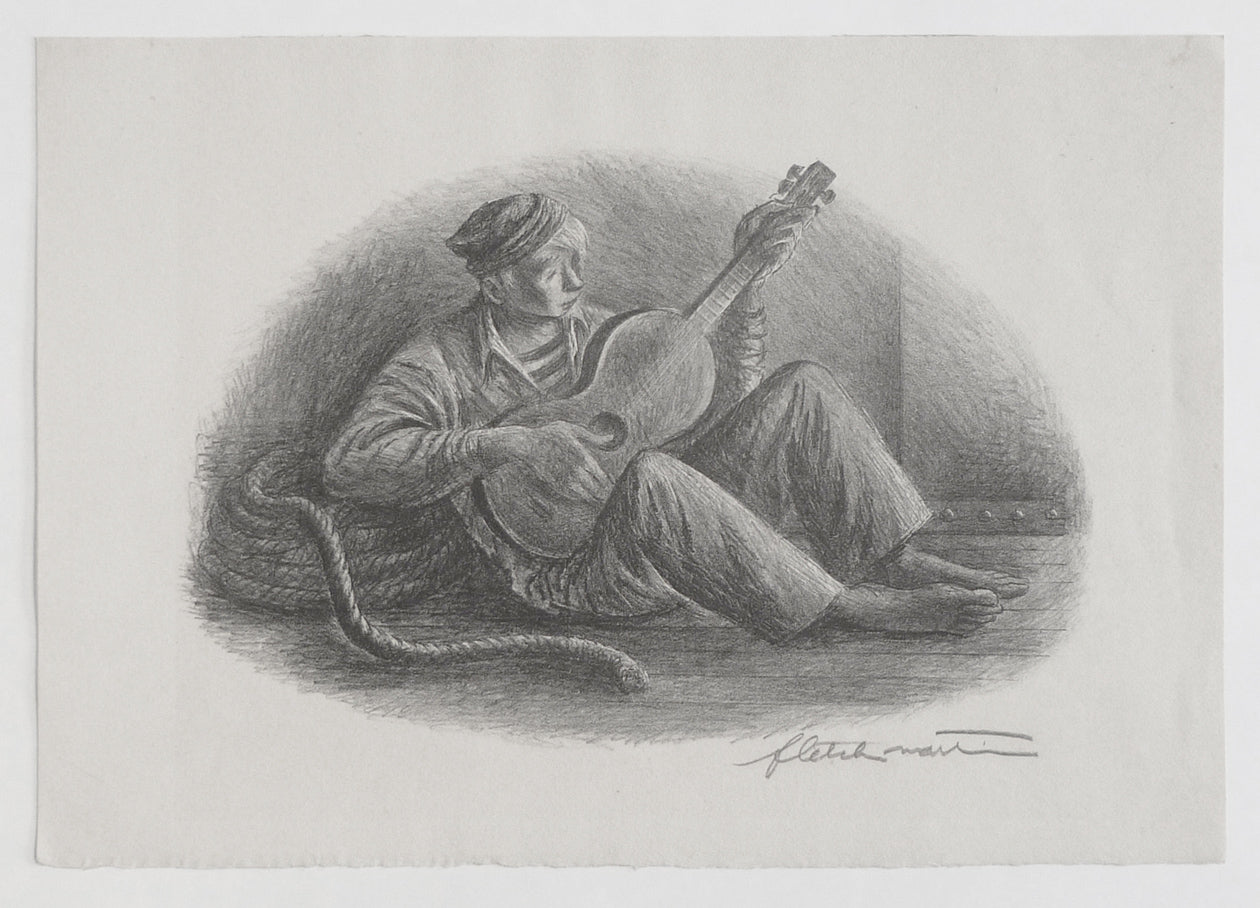 Fletcher Martin Lithograph 1940's mat image