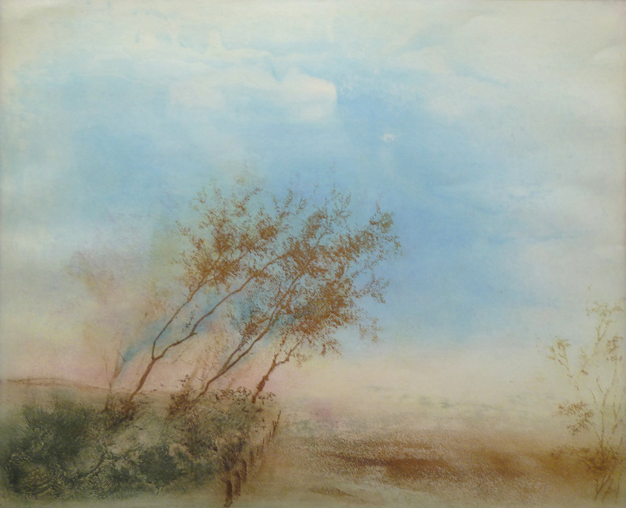 Kaiko Moti large landscape colour aquatint etching close view image