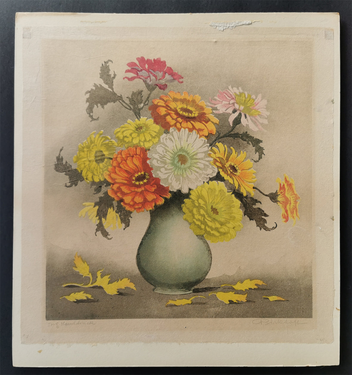 Viktor Wolfgang Pirkhoff | Colour Woodcut - Flowers in Vase