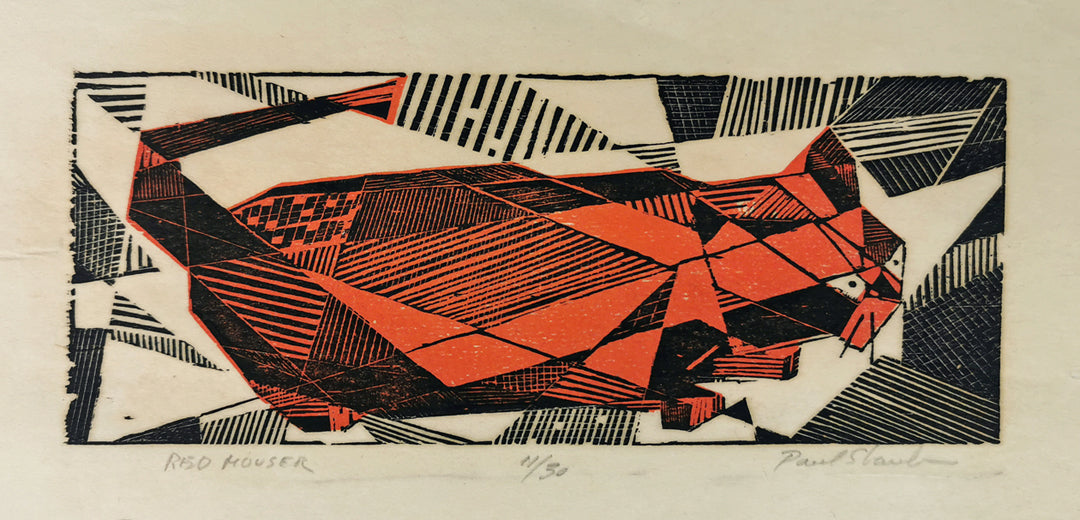 Paul Schaub etching red mouser