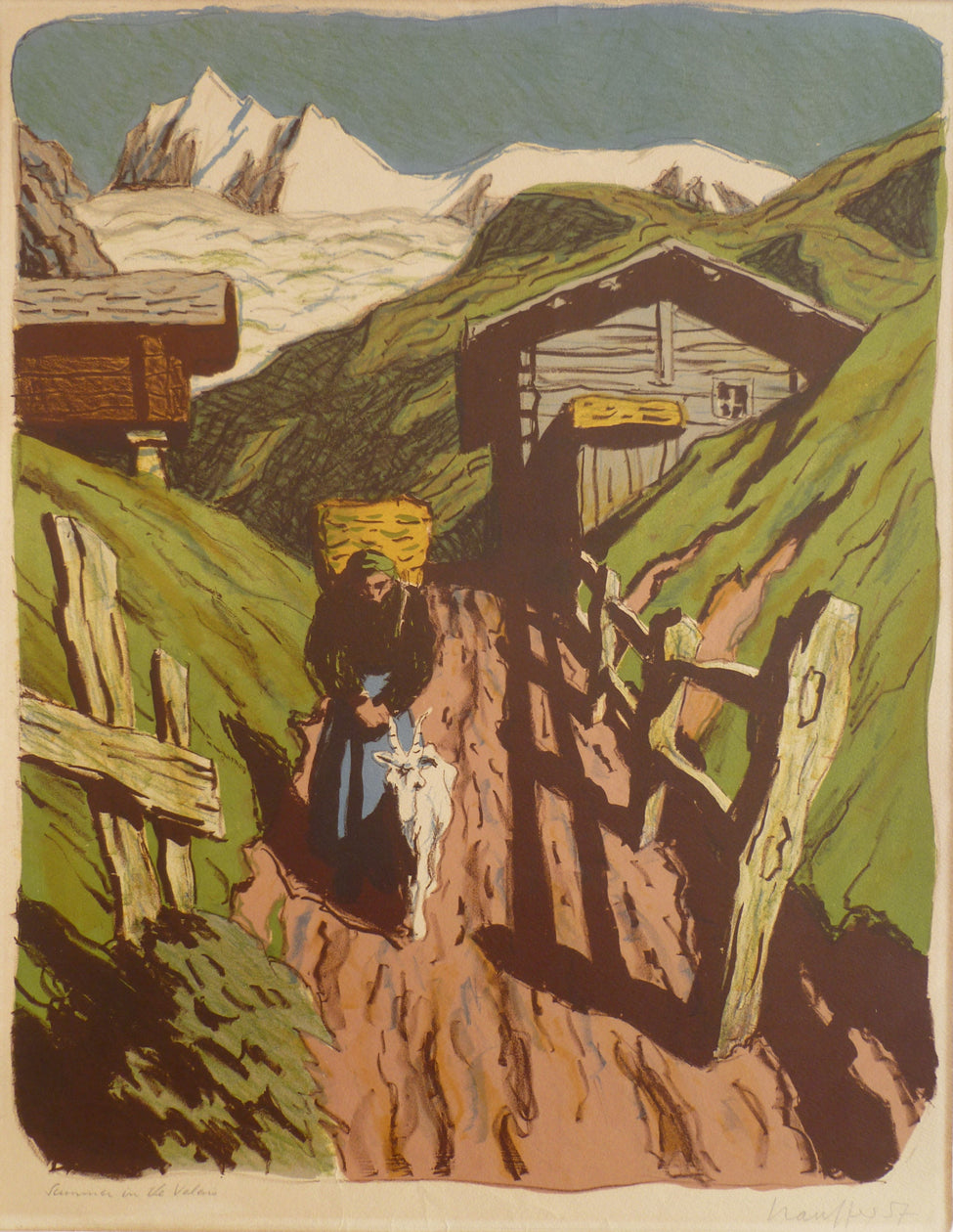 Fred Stauffer Colour Lithograph mat view image