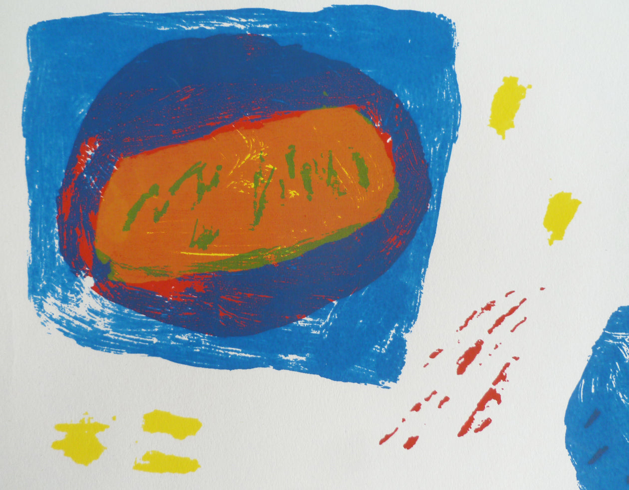 original non-objective art lithograph by unknown artist closeup 1