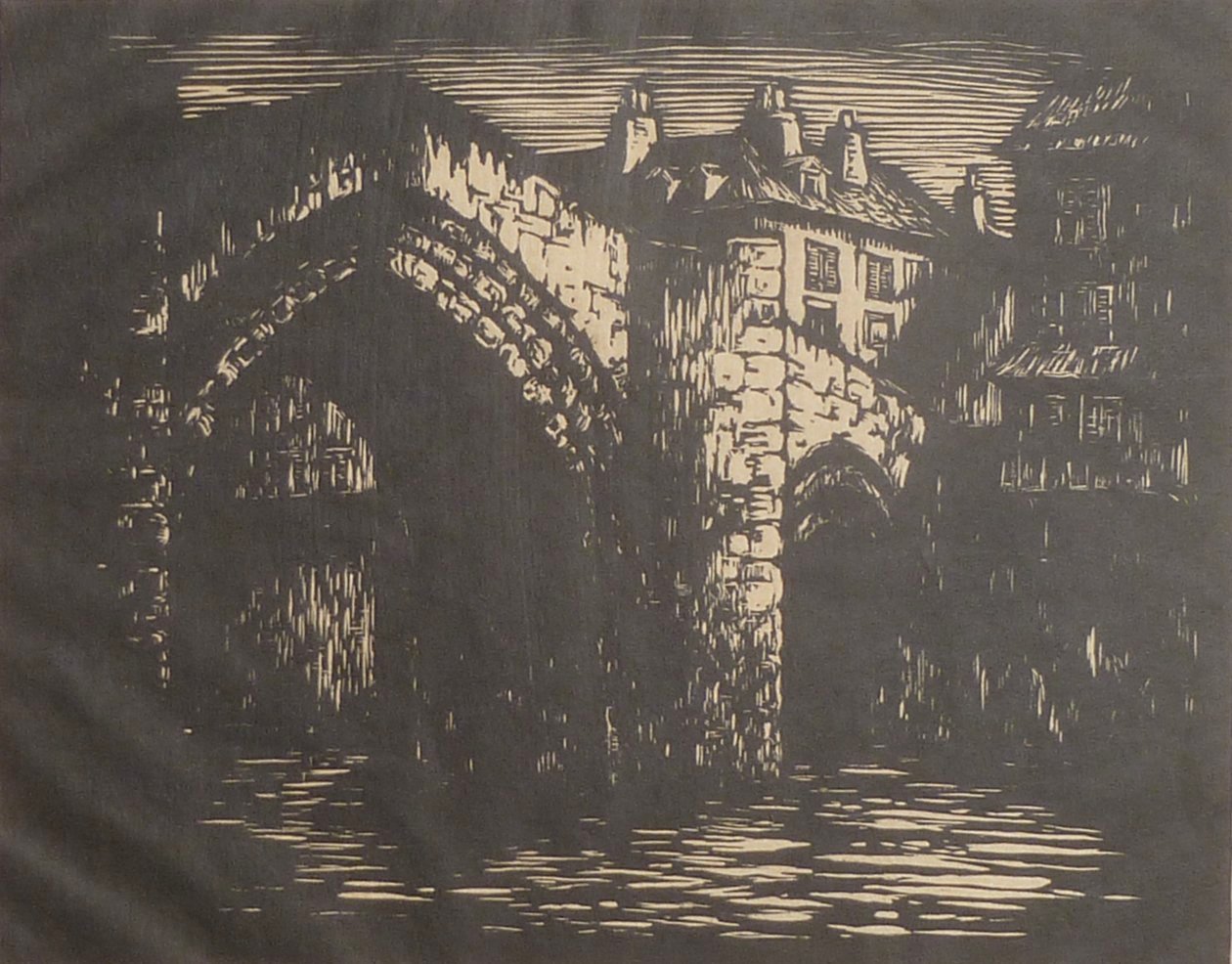 Donald Witherstine Black and White Woodcut close image
