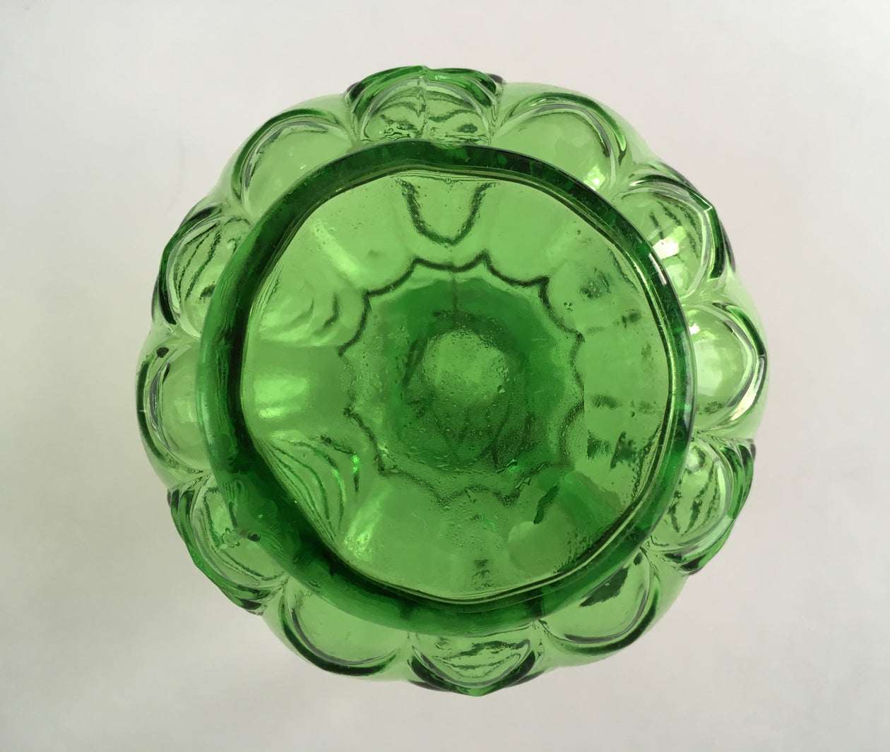 Florida Pattern | EAPG Green Pressed Glass Cruet