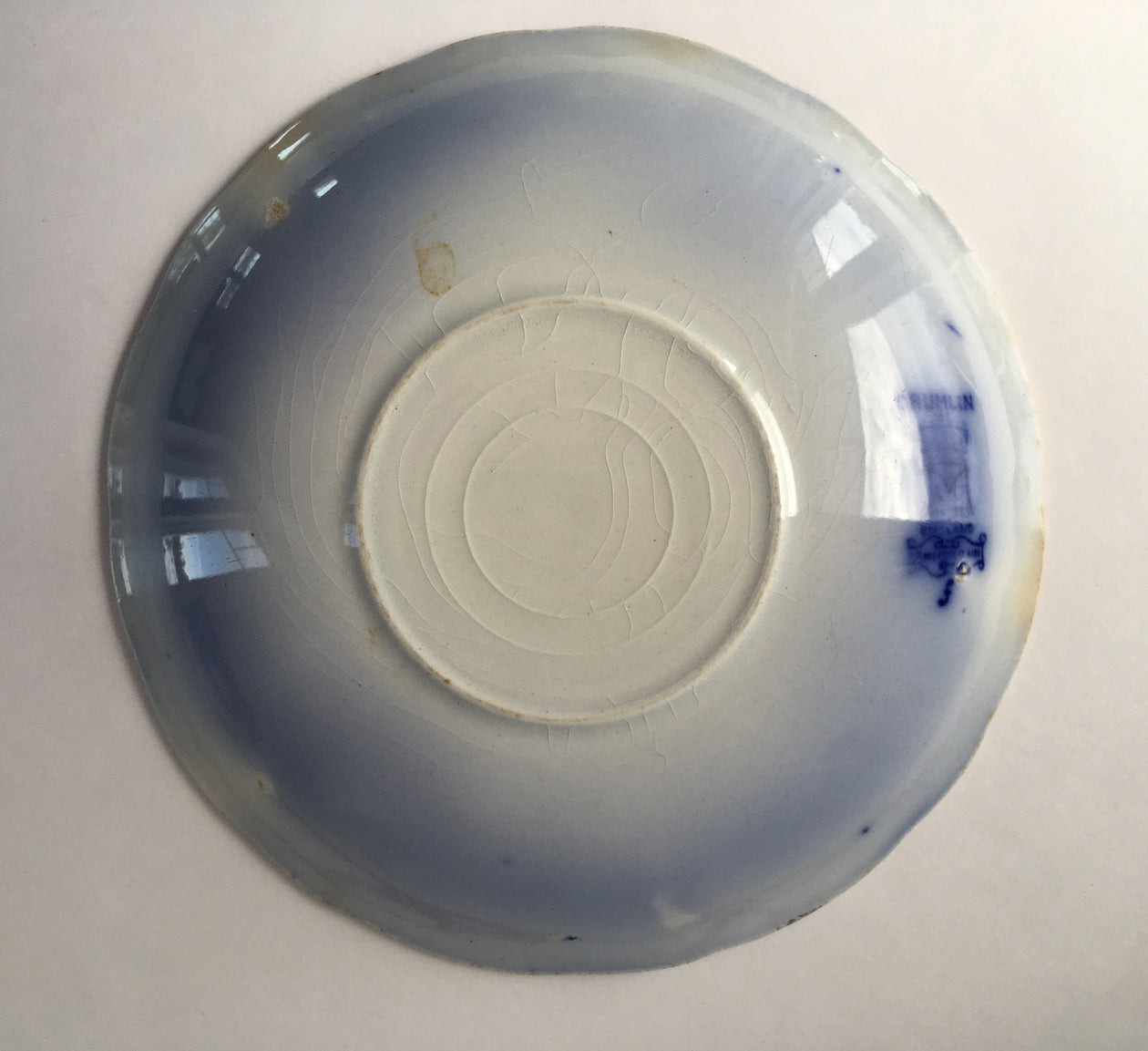 Crumlin Flow Blue Cup and Saucer saucer bottom image