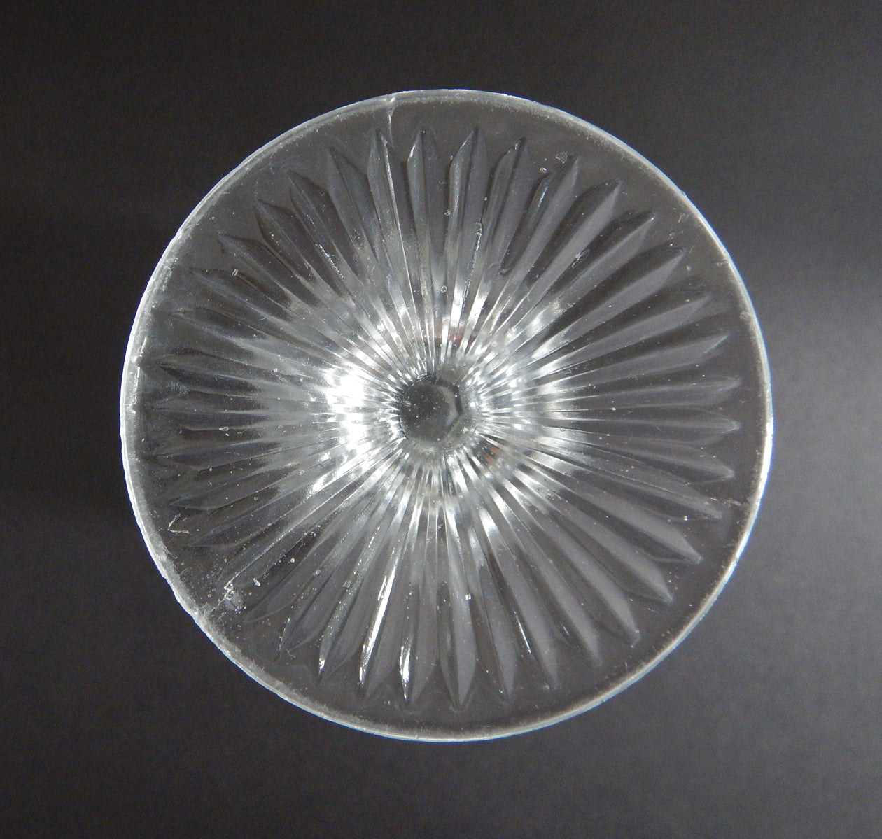 EAPG Bellflower pattern glass goblet bottom view image