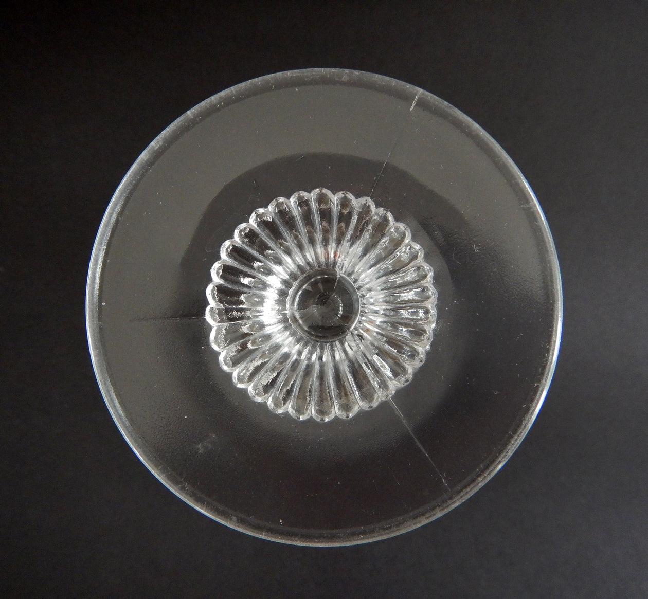 EAPG Canadian pattern glass goblet bottom image