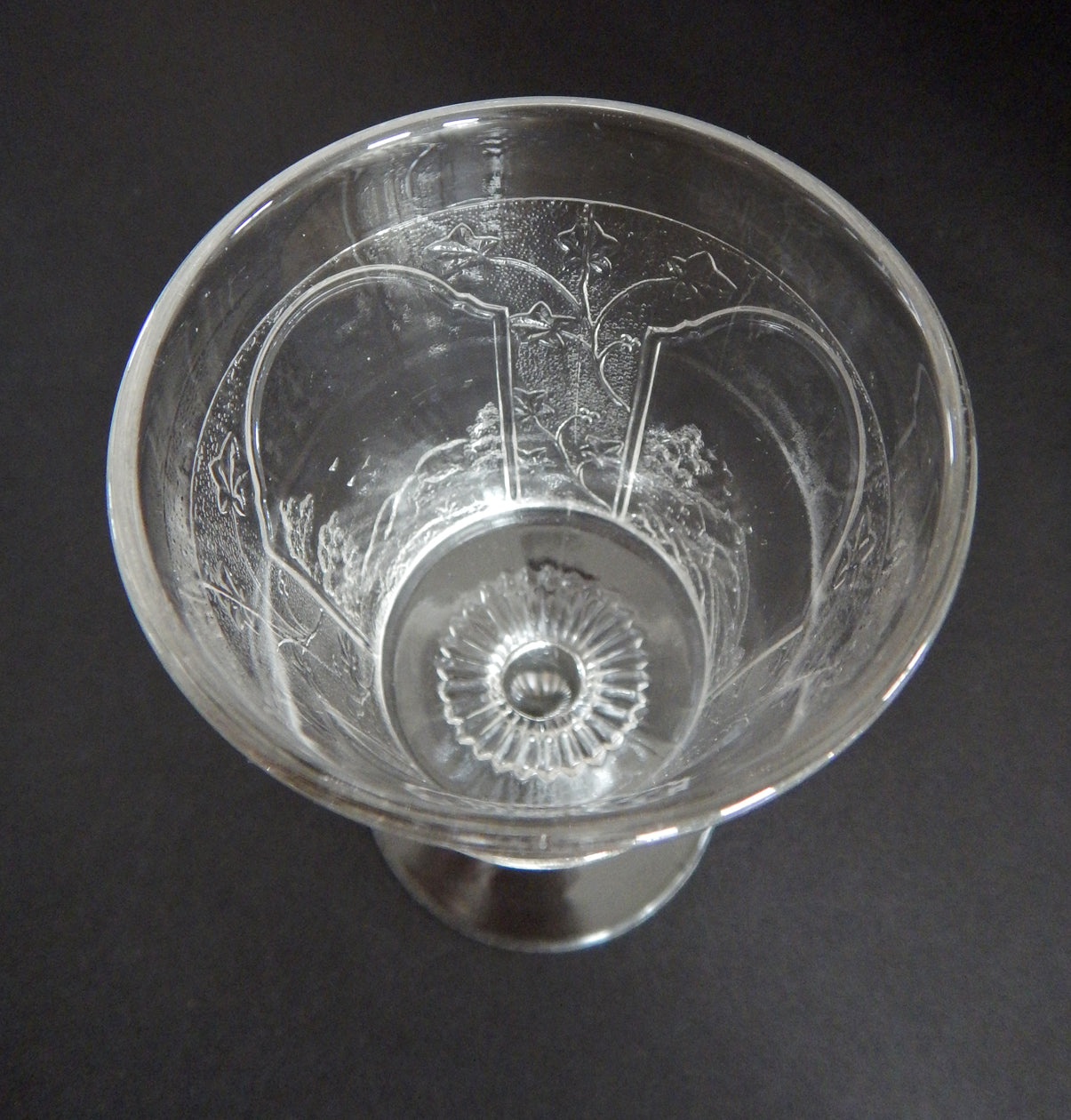 EAPG Canadian pattern glass goblet inside image 1