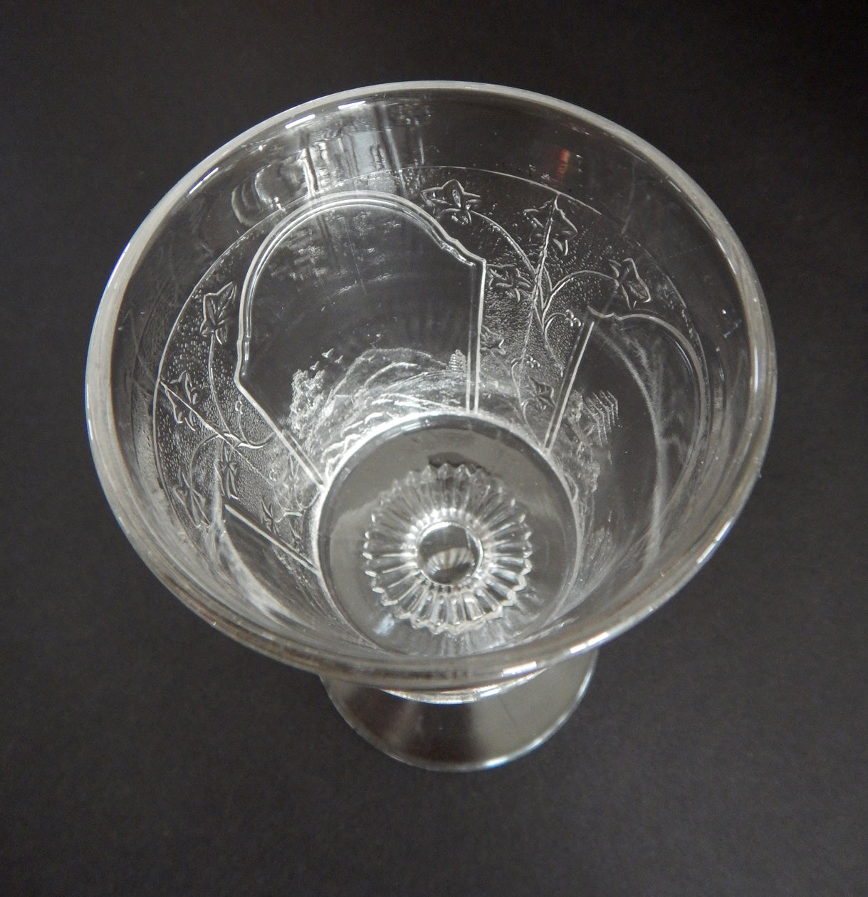 EAPG Canadian pattern glass goblet inside image 2
