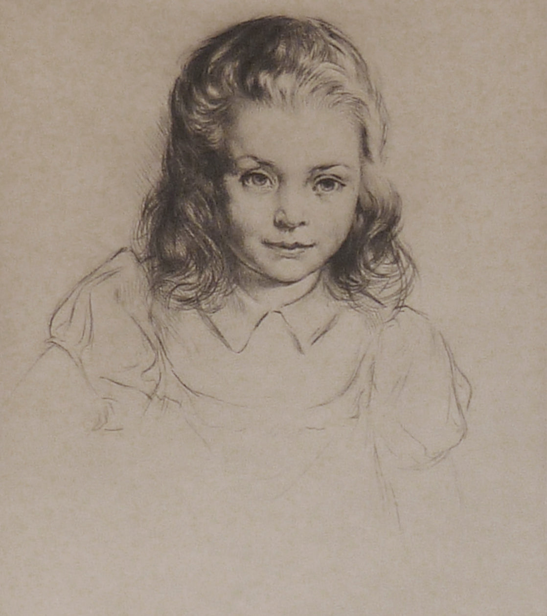 Arthur William HEINTZELMAN Girl Etching Close View Image