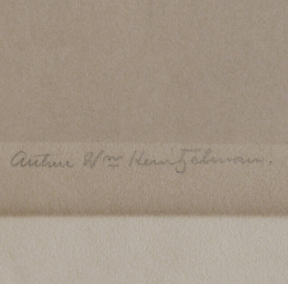 Arthur William HEINTZELMAN Girl Etching Signature Image