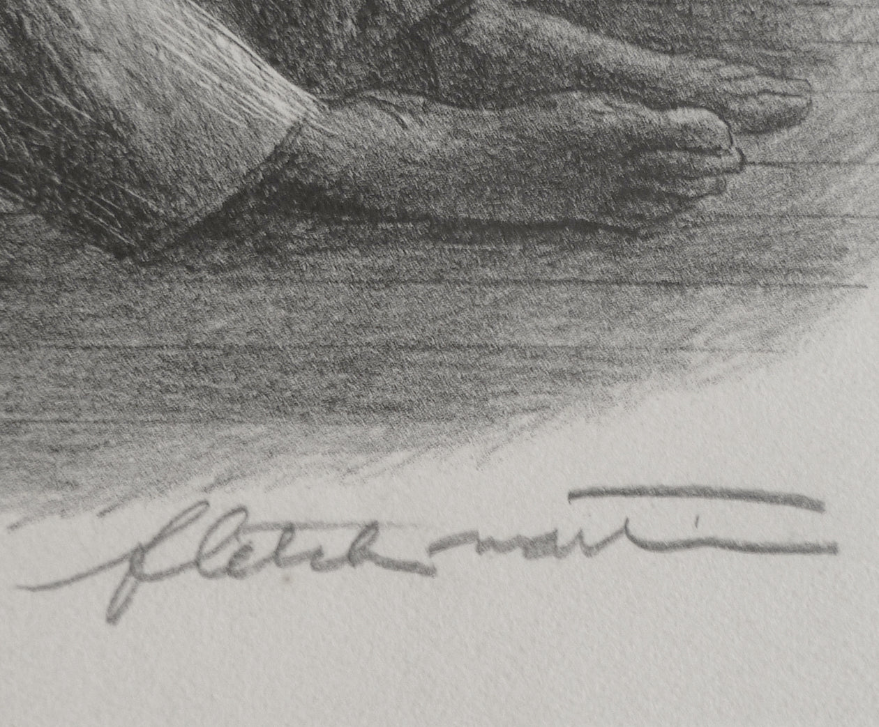 Fletcher Martin Lithograph 1940's signature image