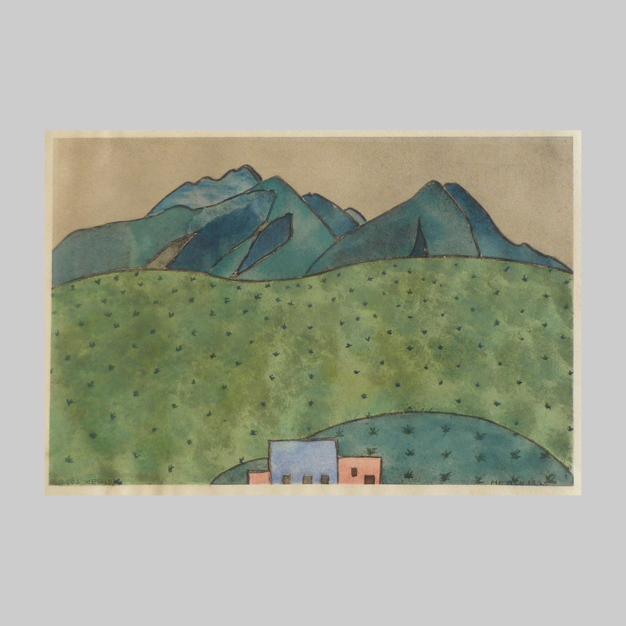 Carlos Merida early colour landscape lithograph main image