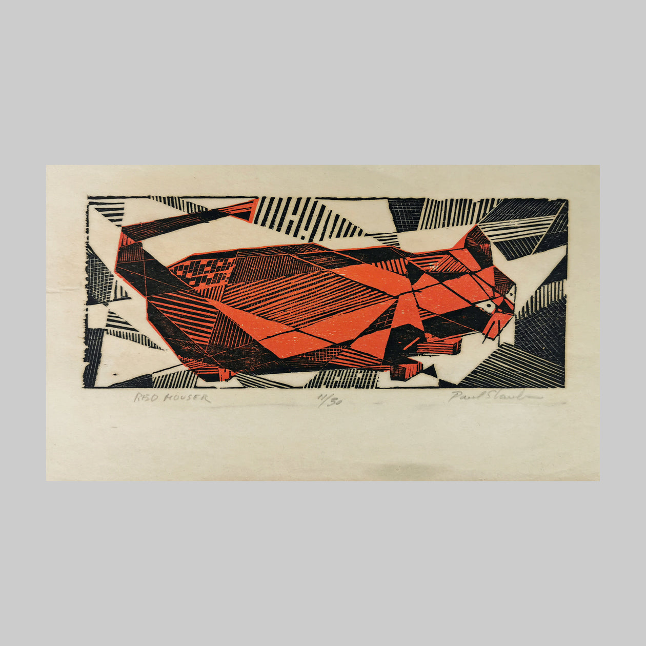Paul Schaub etching red mouser
