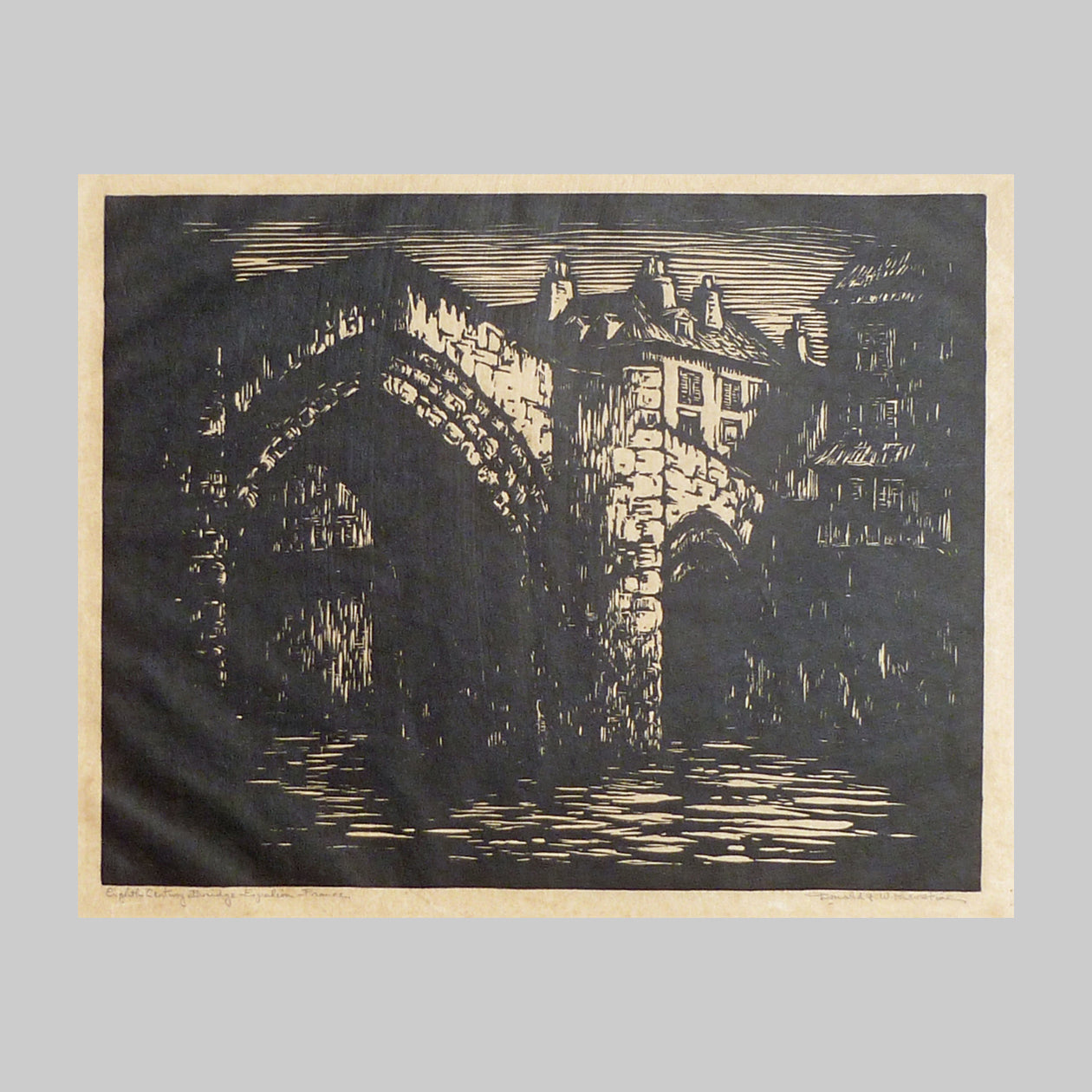 Donald Witherstine Black and White Woodcut main image